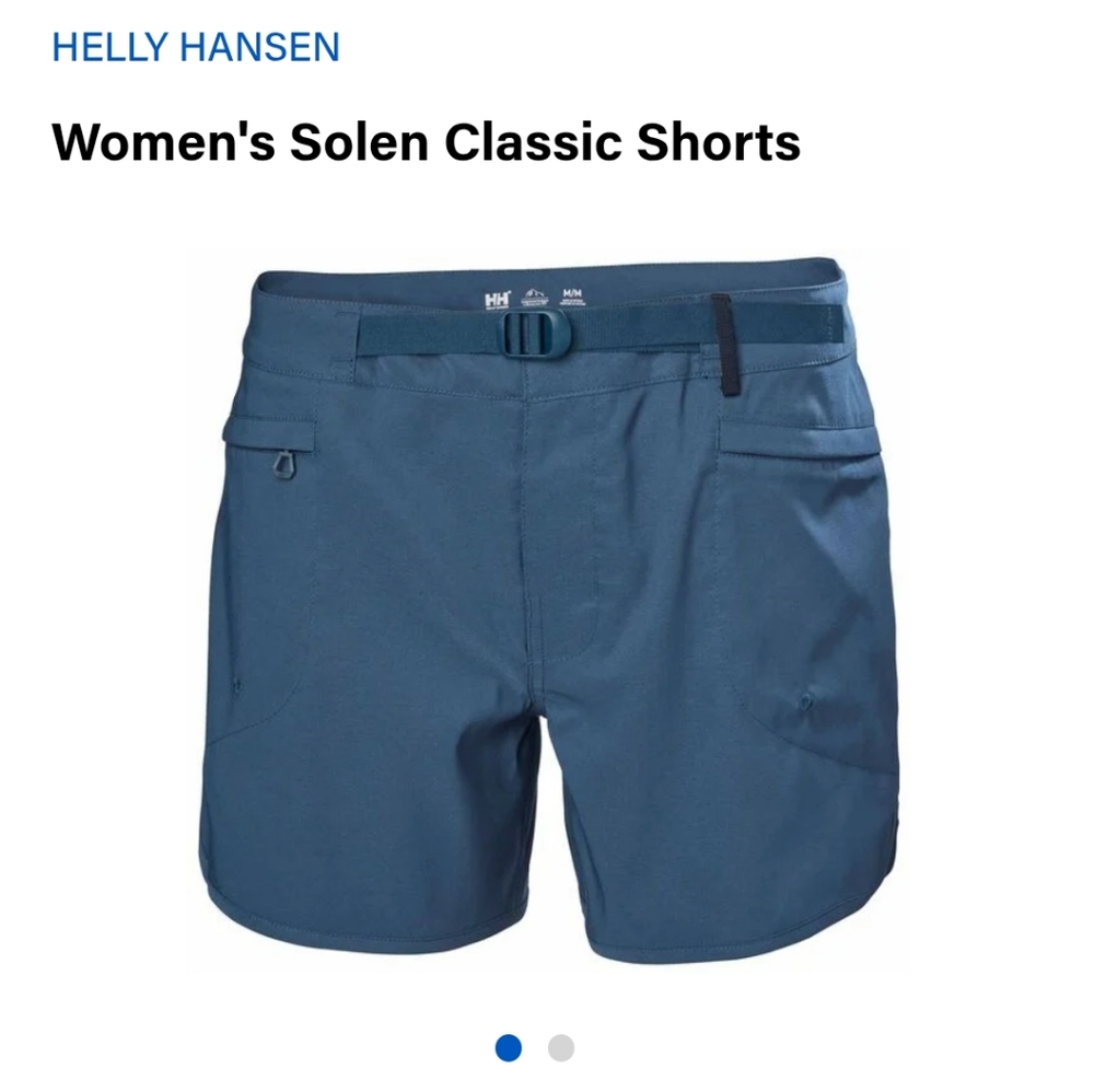 Helly-Hansen Women's Solen Classic Recycled Watershorts 5" DeepSteel XS Swim NWT